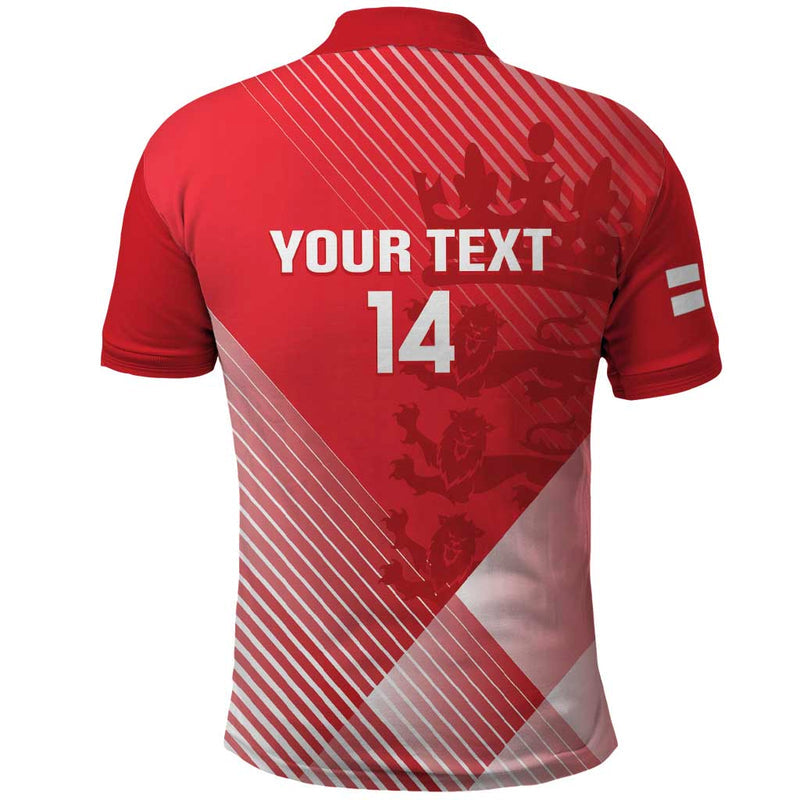Custom England Cricket Go Champions Sporty Style Polo Shirt