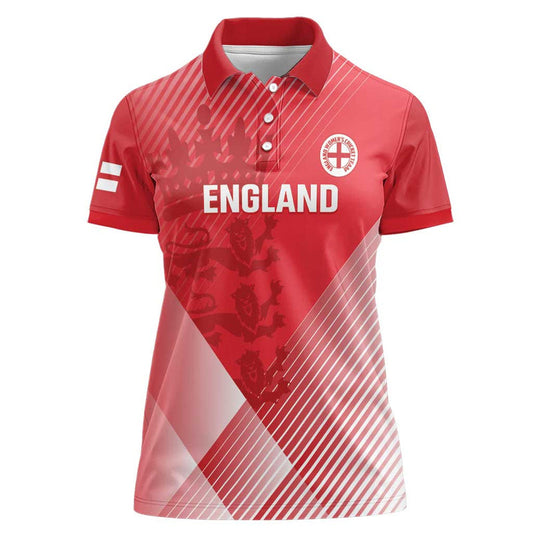 Custom England Cricket Go Champions Sporty Style Women Polo Shirt