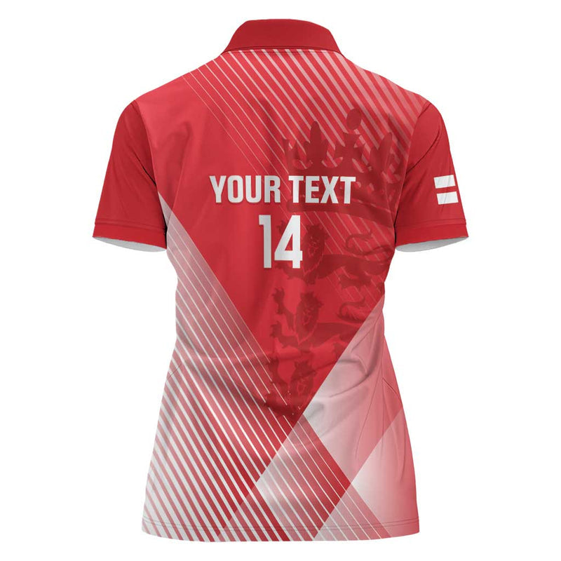 Custom England Cricket Go Champions Sporty Style Women Polo Shirt