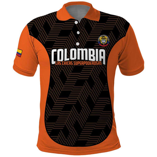 Custom Colombia Football 2025 Las Chicas Superpoderosas - Black Version Polo Shirt