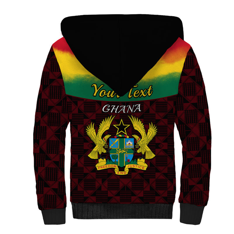 1 July Ghana Republic Day African Pattern Mix Flag Unique Style Sherpa Hoodie