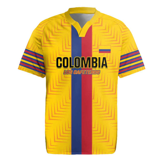 Custom Colombia Football Vamos Los Cafeteros Rugby Jersey