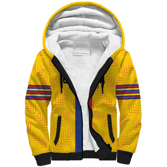 Custom Colombia Football Vamos Los Cafeteros Sherpa Hoodie