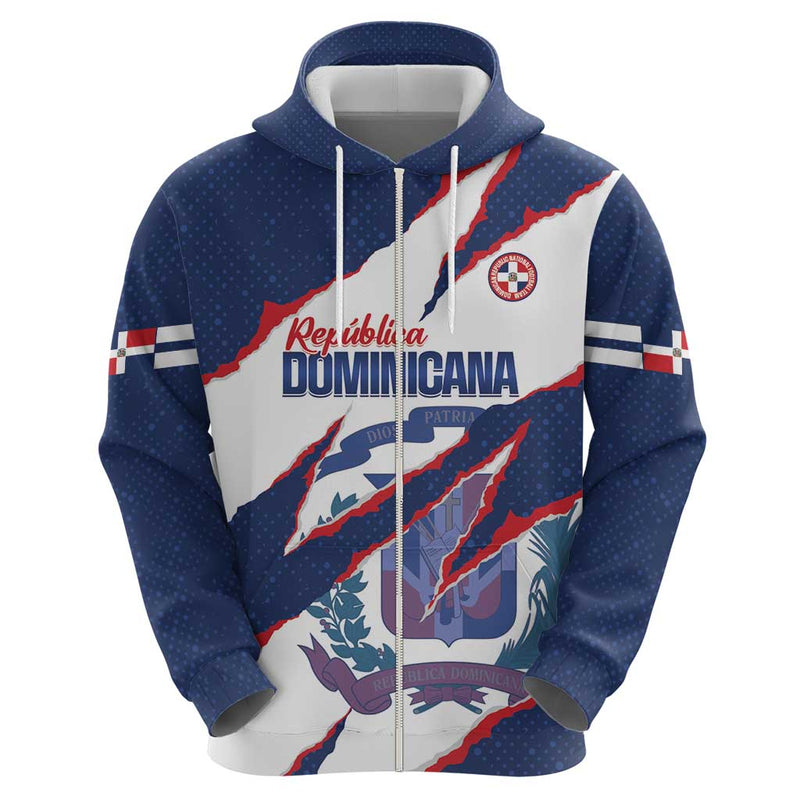 Custom Dominican Republic Football Los Quisqueyanos Crack Style Hoodie