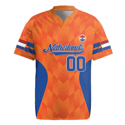 Custom Baseball Netherlands Go Champions Sporty Style Rugby Jersey