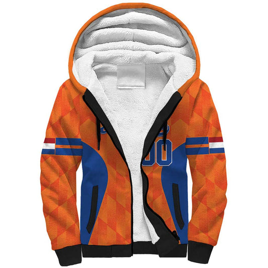 Custom Baseball Netherlands Go Champions Sporty Style Sherpa Hoodie