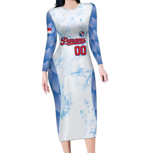 Custom Baseball Panama Go Champions Sporty Style Long Sleeve Bodycon Dress