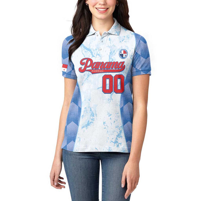 Custom Baseball Panama Go Champions Sporty Style Women Polo Shirt