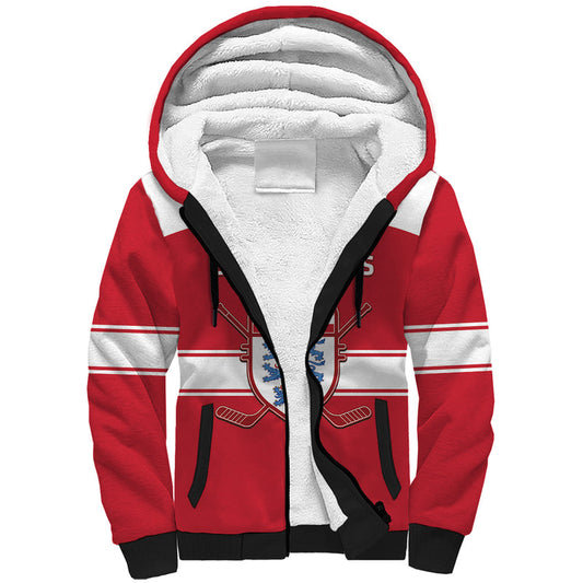 Custom Denmark Hockey Go Danish Lions Sherpa Hoodie