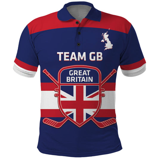 Custom Great Britain Hockey Go GB Team Polo Shirt