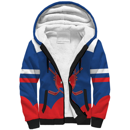 Custom Slovakia Hockey Go Slovak Our Boys Sherpa Hoodie