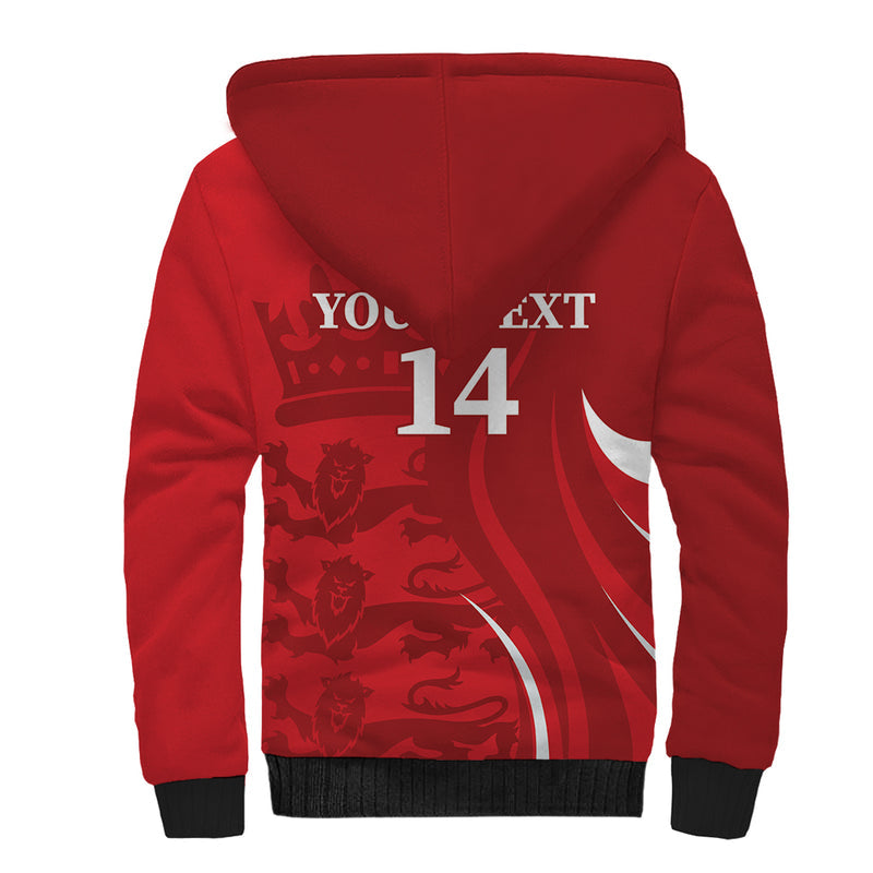 Custom England Cricket 2024 World Cup Go Champions Sherpa Hoodie