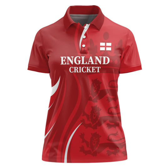 Custom England Cricket 2024 World Cup Go Champions Women Polo Shirt