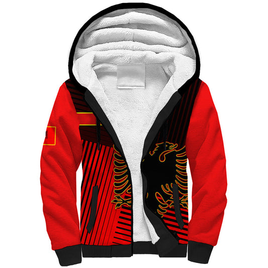 Albania Coat Of Arms Dynamic Style Sherpa Hoodie