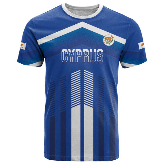 Custom Cyprus Football Go Champions T Shirt