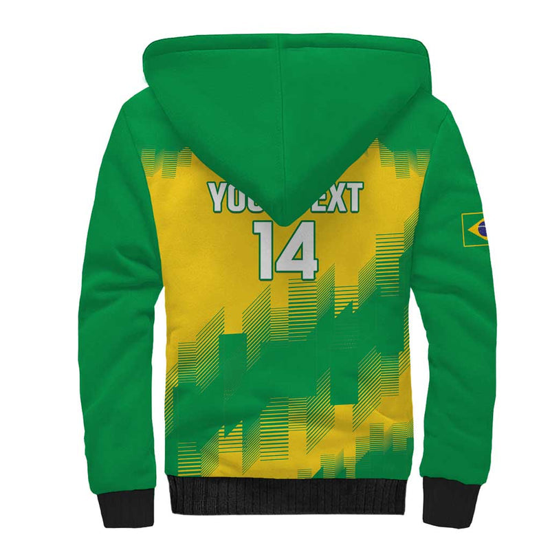 Custom Brasil Rugby 2025 Go Champions Yaras Sherpa Hoodie