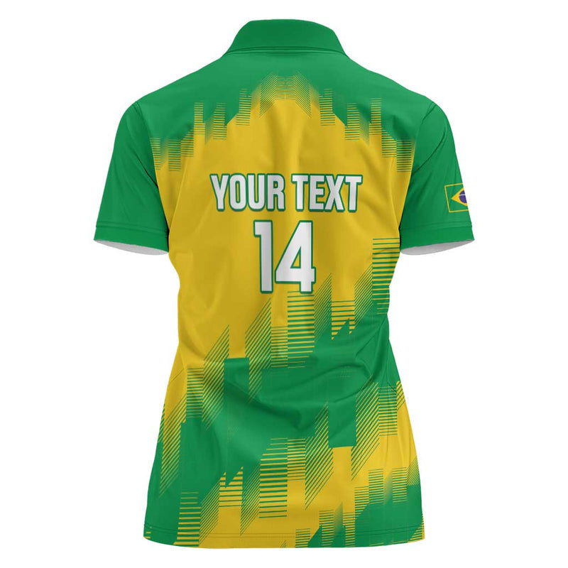 Custom Brasil Rugby 2025 Go Champions Yaras Women Polo Shirt