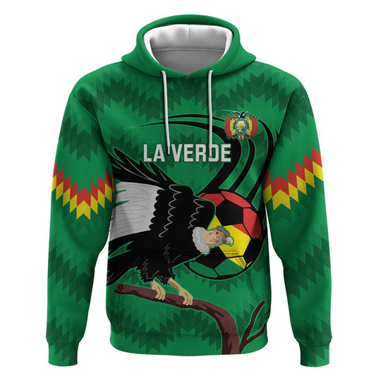 Custom Bolivia Football Andean Condor Vamo La Verde Hoodie