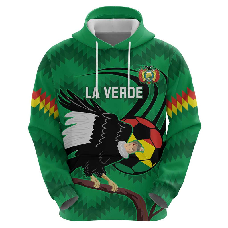 Custom Bolivia Football Andean Condor Vamo La Verde Hoodie