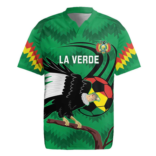 Custom Bolivia Football Andean Condor Vamo La Verde Rugby Jersey