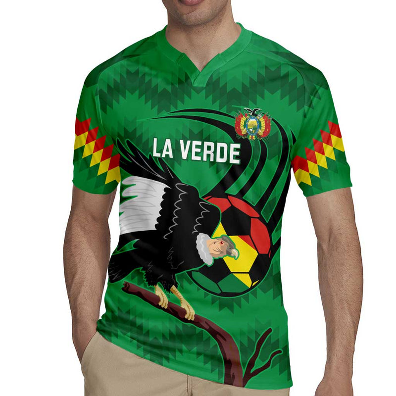 Custom Bolivia Football Andean Condor Vamo La Verde Rugby Jersey