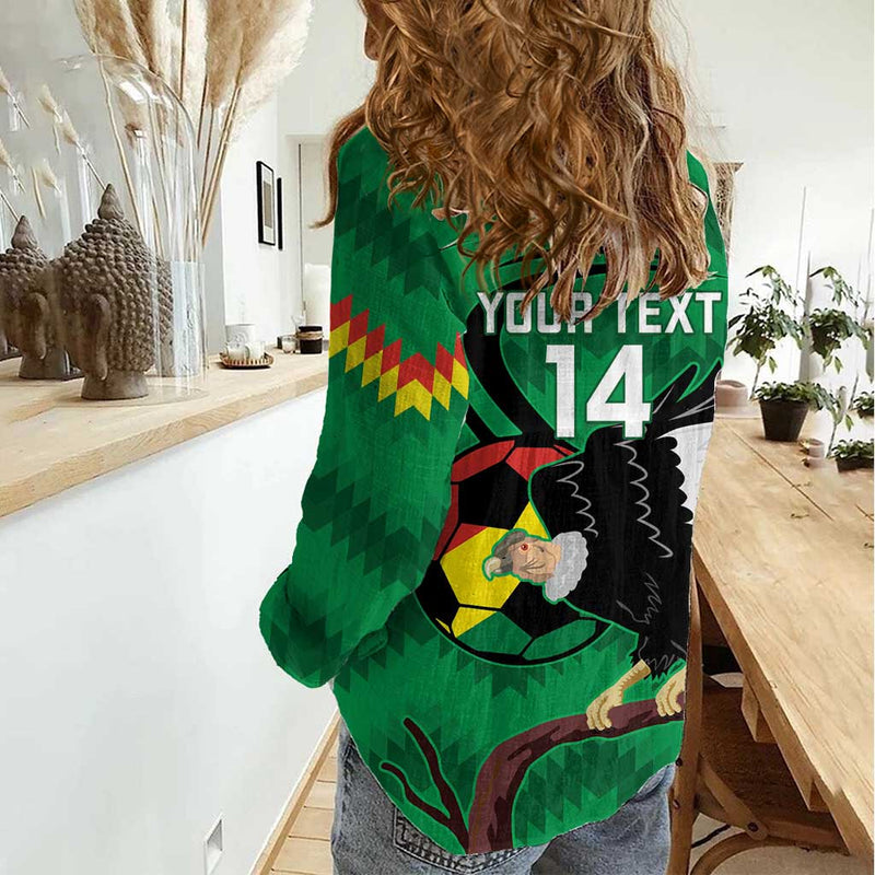 Custom Bolivia Football Andean Condor Vamo La Verde Women Casual Shirt