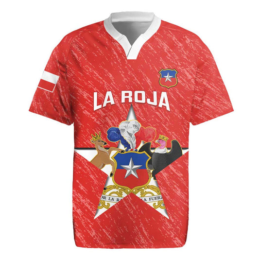 Custom Chile Football Vamos La Roja Rugby Jersey