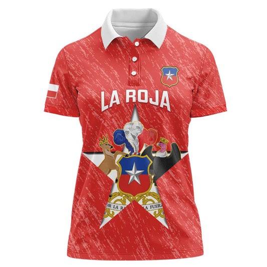 Custom Chile Football Vamos La Roja Women Polo Shirt