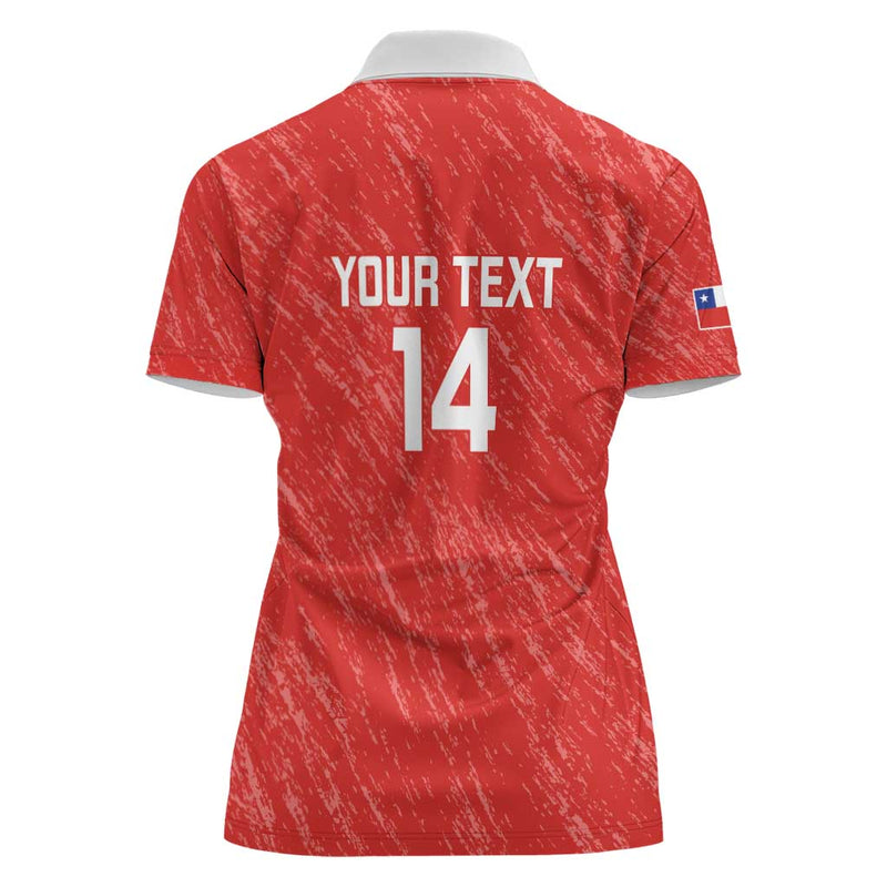 Custom Chile Football Vamos La Roja Women Polo Shirt
