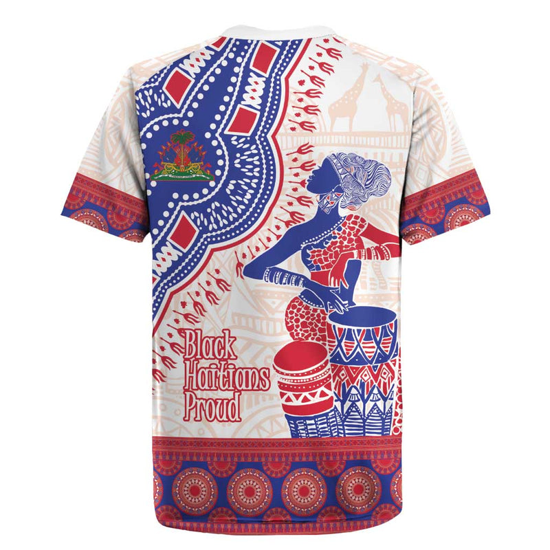 Afro-haitians Proud Haiti Coat Of Arms Dashiki Rugby Jersey