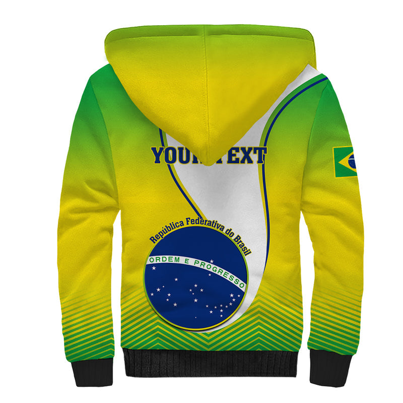 Custom Brazil Sete de Setembro Happy Independence Day Sherpa Hoodie