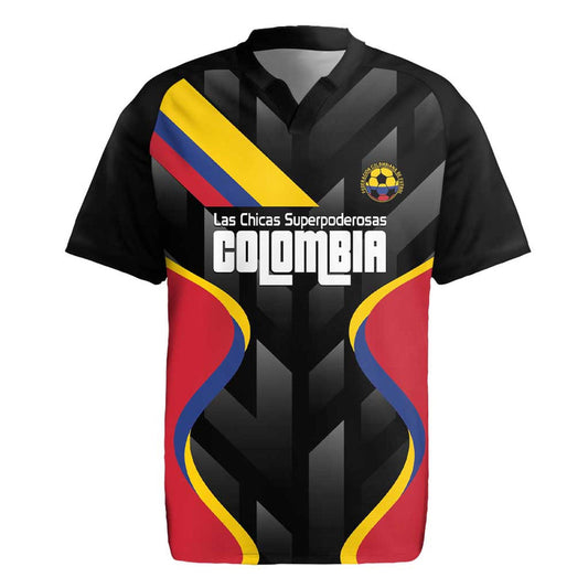 Custom Colombia Football Vamos Las Chicas Superpoderosas Rugby Jersey