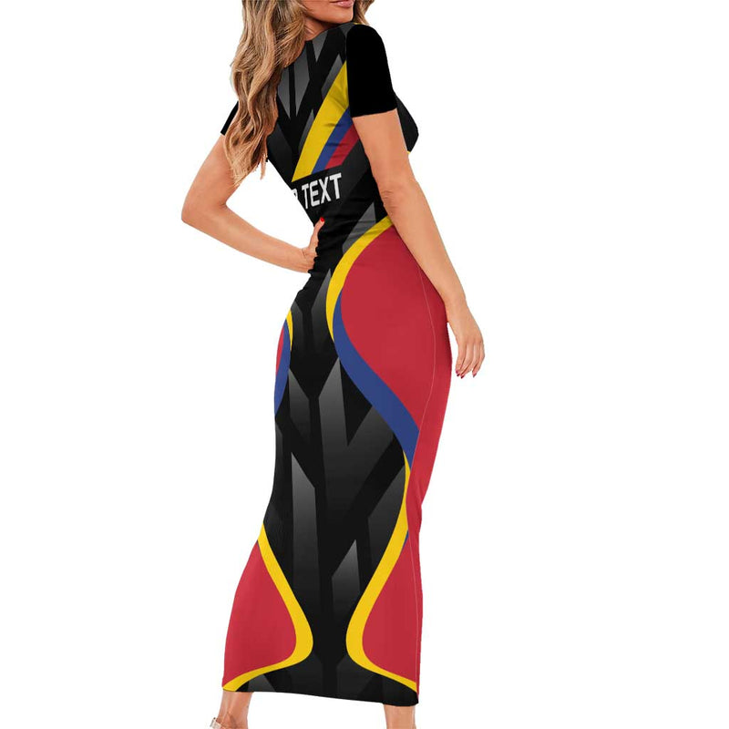 Custom Colombia Football Vamos Las Chicas Superpoderosas Short Sleeve Bodycon Dress