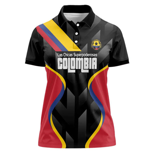 Custom Colombia Football Vamos Las Chicas Superpoderosas Women Polo Shirt