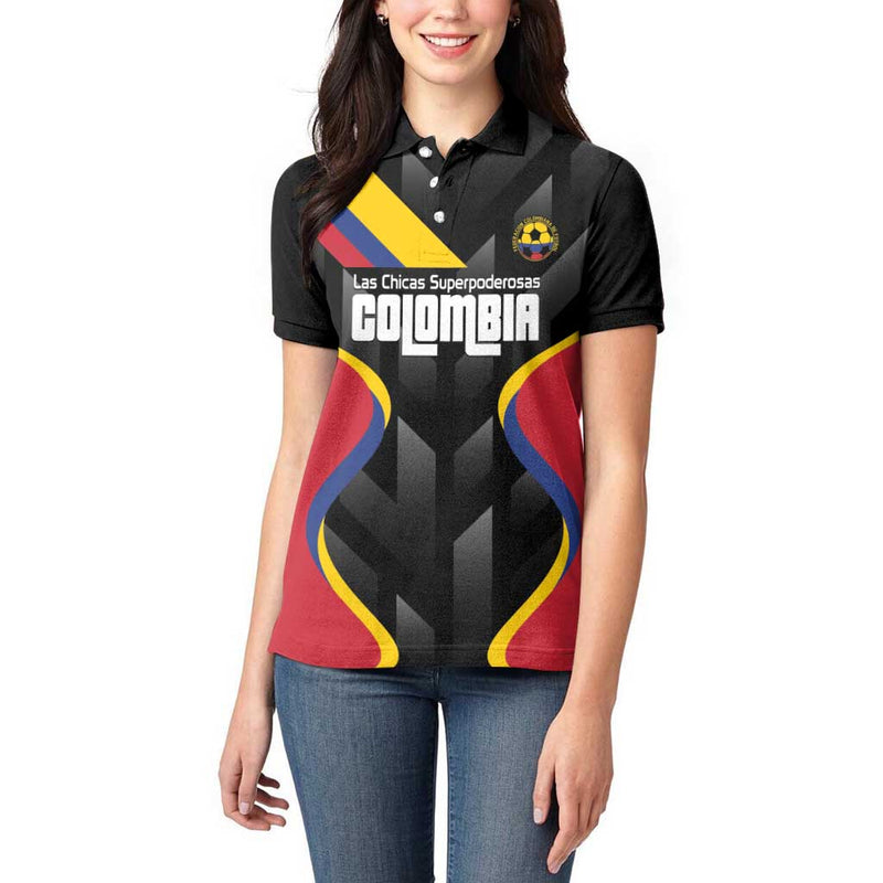 Custom Colombia Football Vamos Las Chicas Superpoderosas Women Polo Shirt