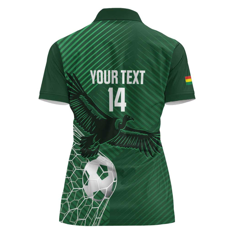 Custom Bolivia Football Vamos La Verde Women Polo Shirt