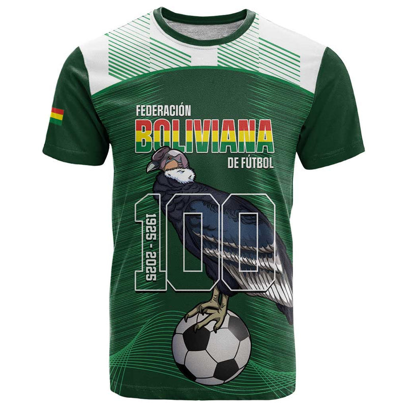 Custom Bolivia Football 100th Anniversary Andean Condor Proud T Shirt