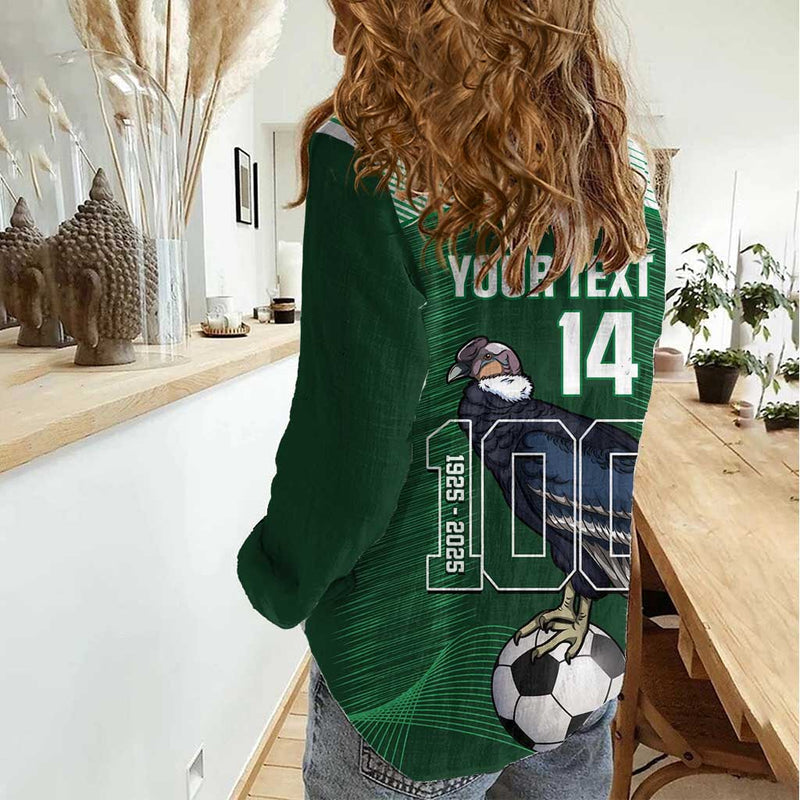 Custom Bolivia Football 100th Anniversary Andean Condor Proud Women Casual Shirt
