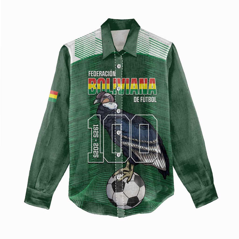 Custom Bolivia Football 100th Anniversary Andean Condor Proud Women Casual Shirt