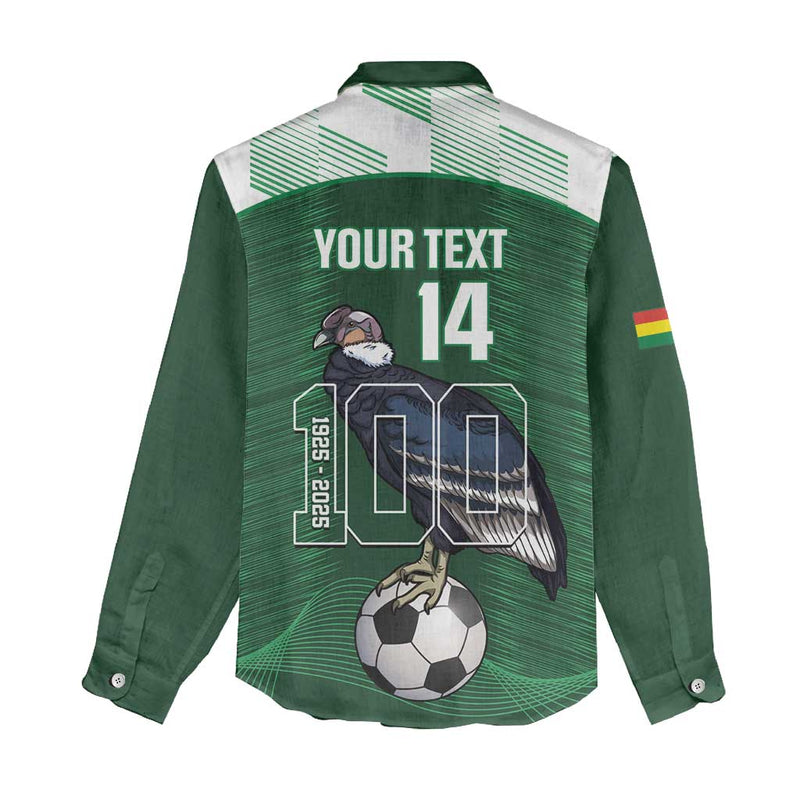 Custom Bolivia Football 100th Anniversary Andean Condor Proud Women Casual Shirt