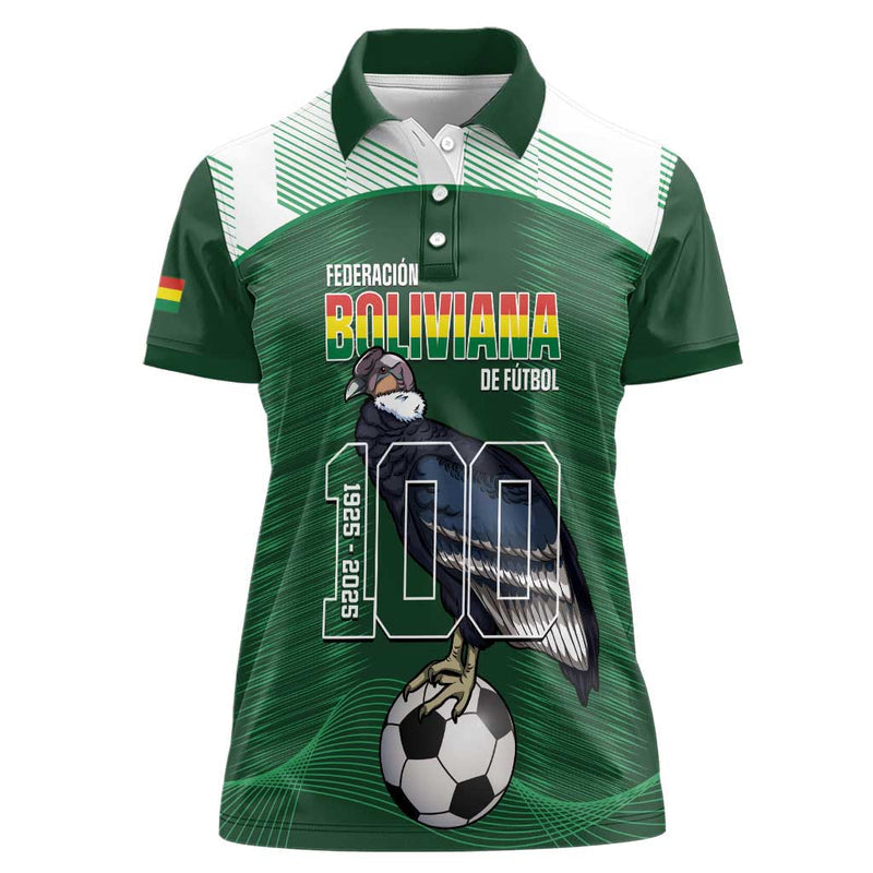 Custom Bolivia Football 100th Anniversary Andean Condor Proud Women Polo Shirt