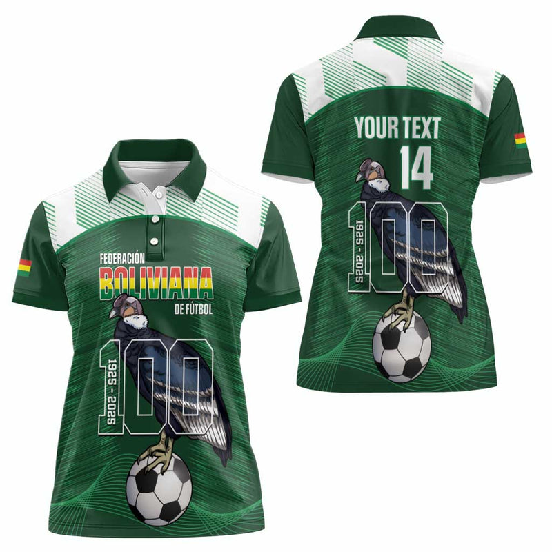 Custom Bolivia Football 100th Anniversary Andean Condor Proud Women Polo Shirt