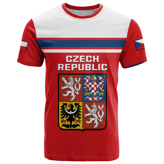 Custom Czech Republic Hockey 2023 Sporty Style T Shirt