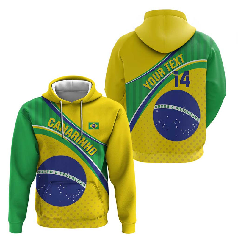 Custom Brazil Football Vamos Canarinho Hoodie