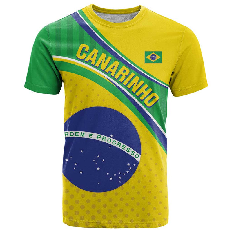 Custom Brazil Football Vamos Canarinho T Shirt