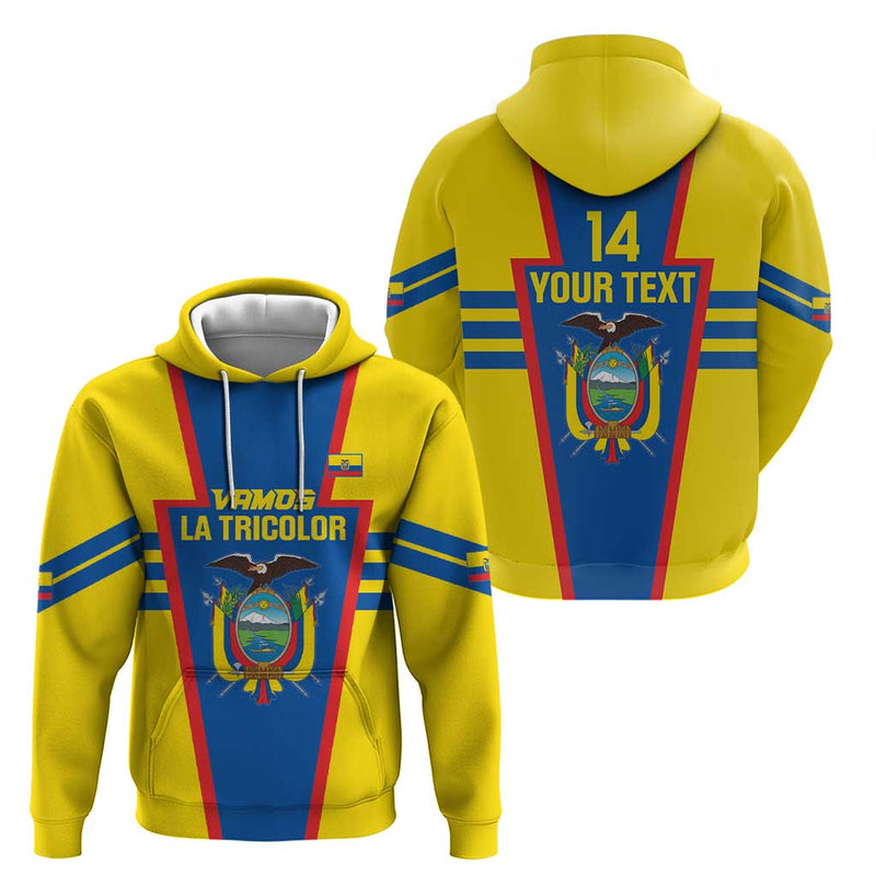 Custom Ecuador Football Vamos La Tricolor Hoodie
