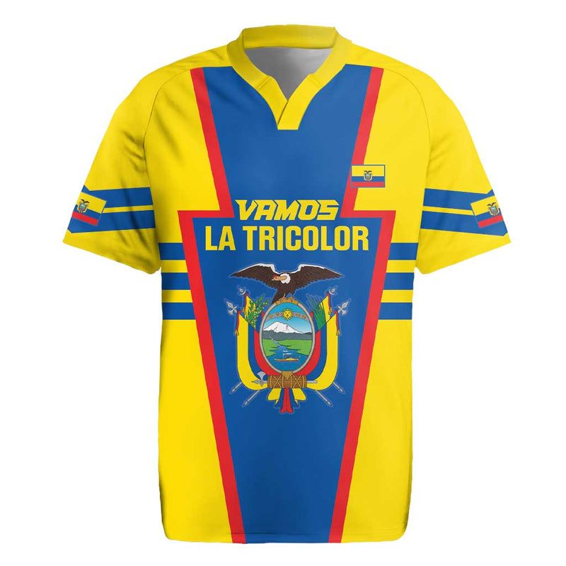 Custom Ecuador Football Vamos La Tricolor Rugby Jersey