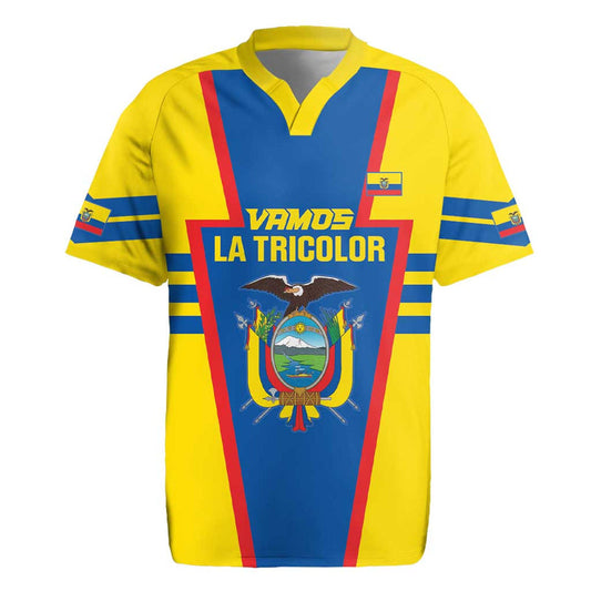 Custom Ecuador Football Vamos La Tricolor Rugby Jersey