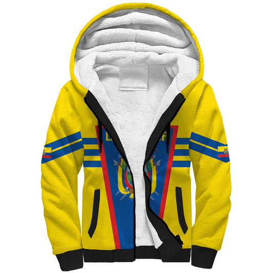 Custom Ecuador Football Vamos La Tricolor Sherpa Hoodie