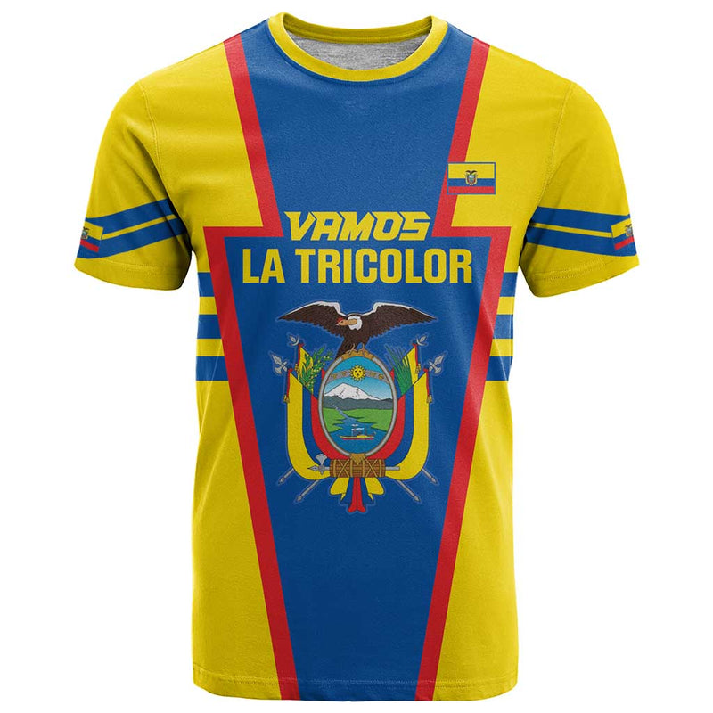 Custom Ecuador Football Vamos La Tricolor T Shirt